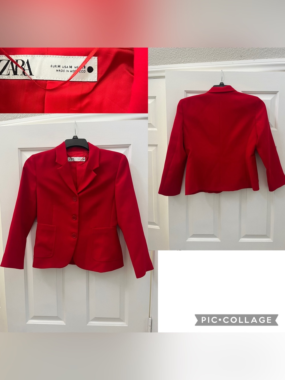 Zara red blazer